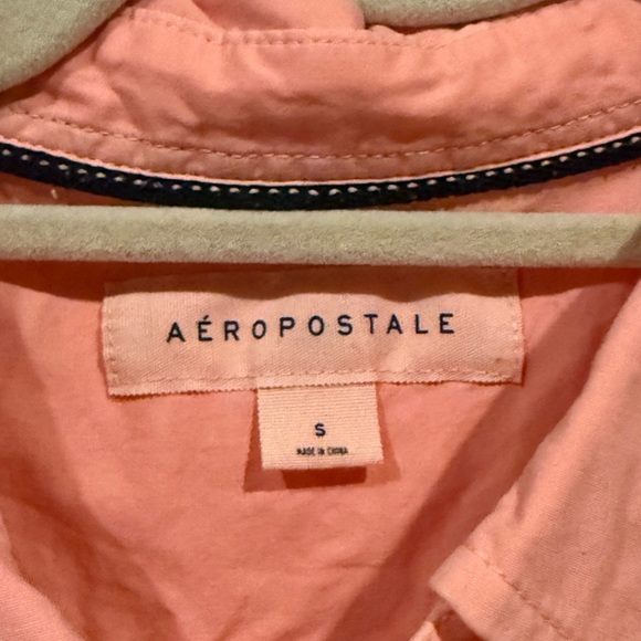 Aeropostale Pink Casual Button Down Shirt - Picture 3 of 3